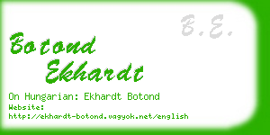 botond ekhardt business card